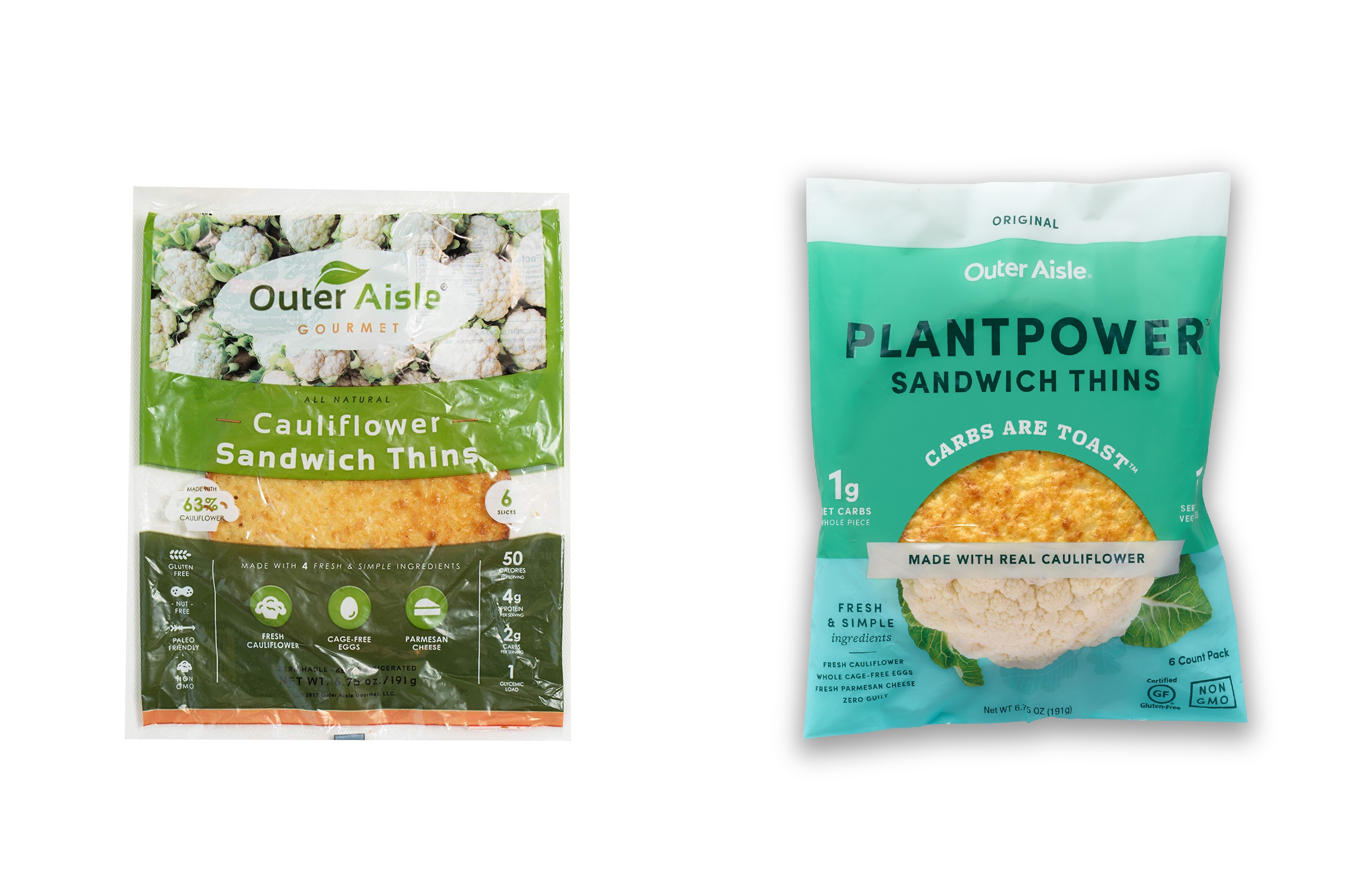 Outer Aisle Cauliflower Sandwich Thins in 2023  Sandwich thins, Bread  substitute, Cage free eggs