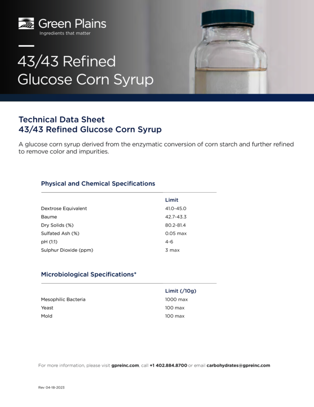 GET GREEN FASTER: Low-CI Dextrose/Glucose Syrups